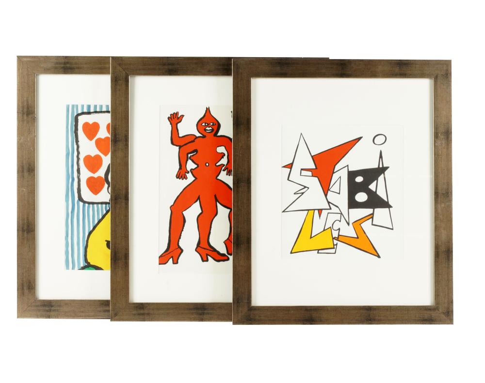 Appraisal: ALEXANDER CALDER - THREE WORKSfrom Derriere Le Miroir each lithograph