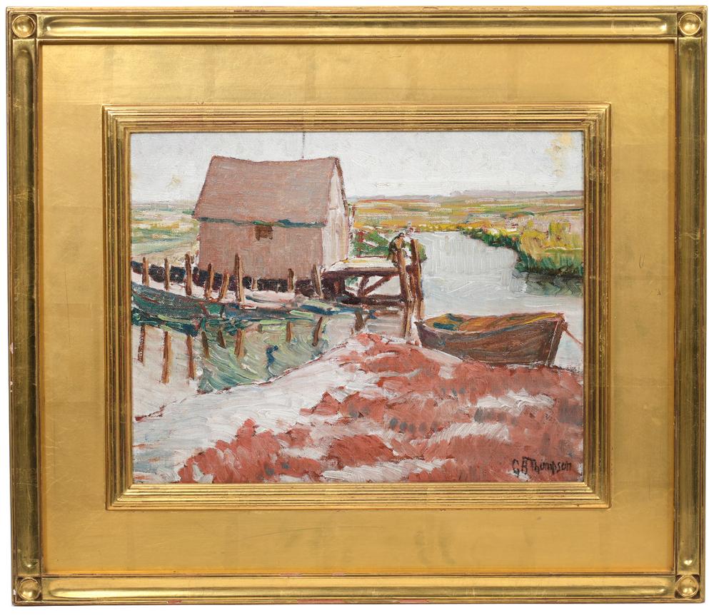 Appraisal: GEORGE ALBERT THOMPSON 'HARBOR SCENE' O CGeorge Albert Thompson American