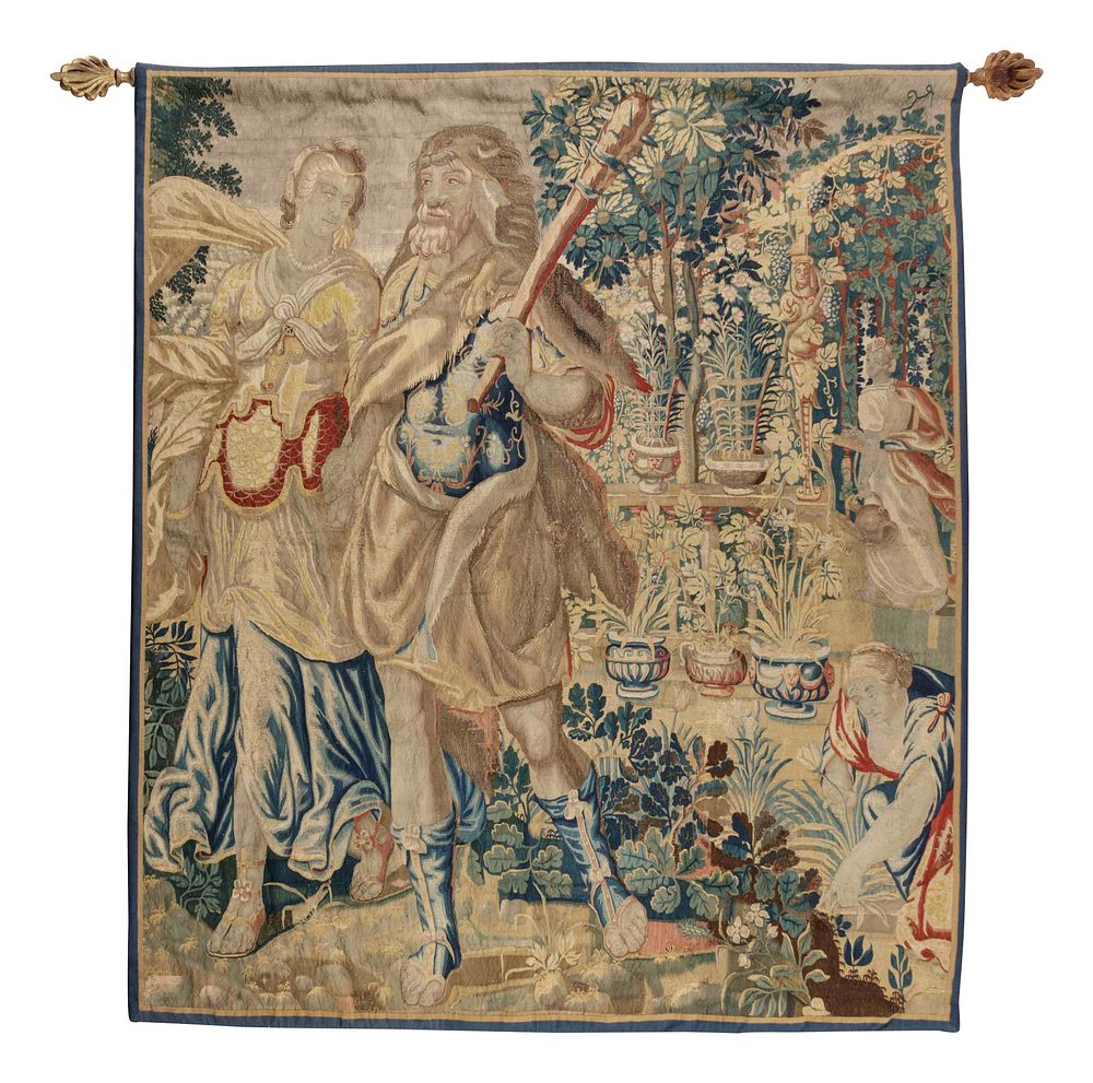 Appraisal: A Continental Wool Tapestry A Continental Wool Tapestry th Century