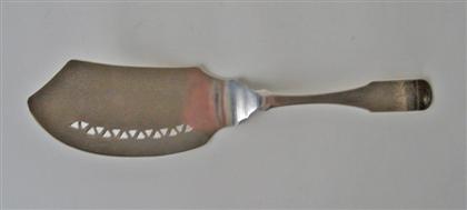 Appraisal: Silver fish slice philip statler baltimore circa Plain fiddle handle