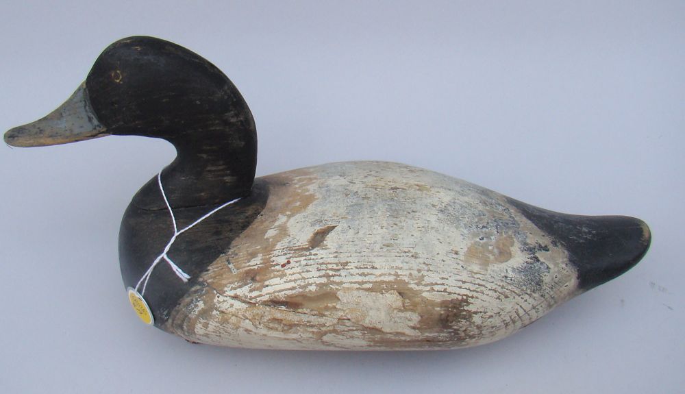 Appraisal: BLUEBILL DRAKE DECOY From the Chesapeake Bay area Stamped on