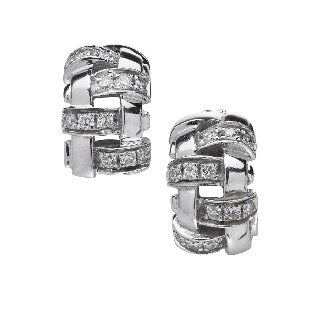 Appraisal: TIFFANY CO - A pair of diamond set earrings each