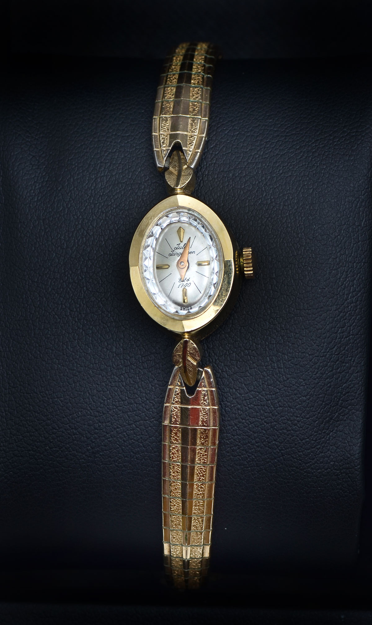 Appraisal: JULES JURGENSEN LADIES K GOLD WATCH k yellow gold watch