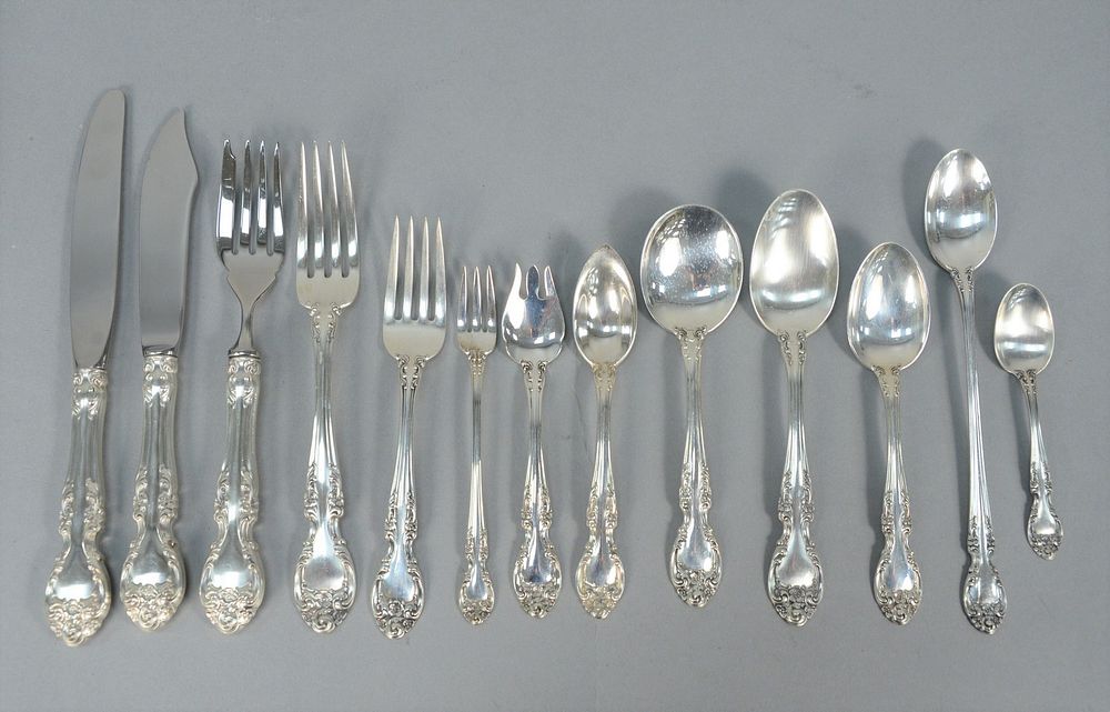 Appraisal: Piece Gorham Melrose Sterling Silver Flatware Set to include large