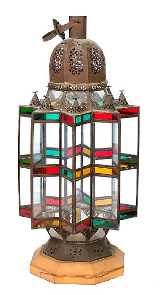 Appraisal: A pair of modern Moroccan lanterns height in diameter in