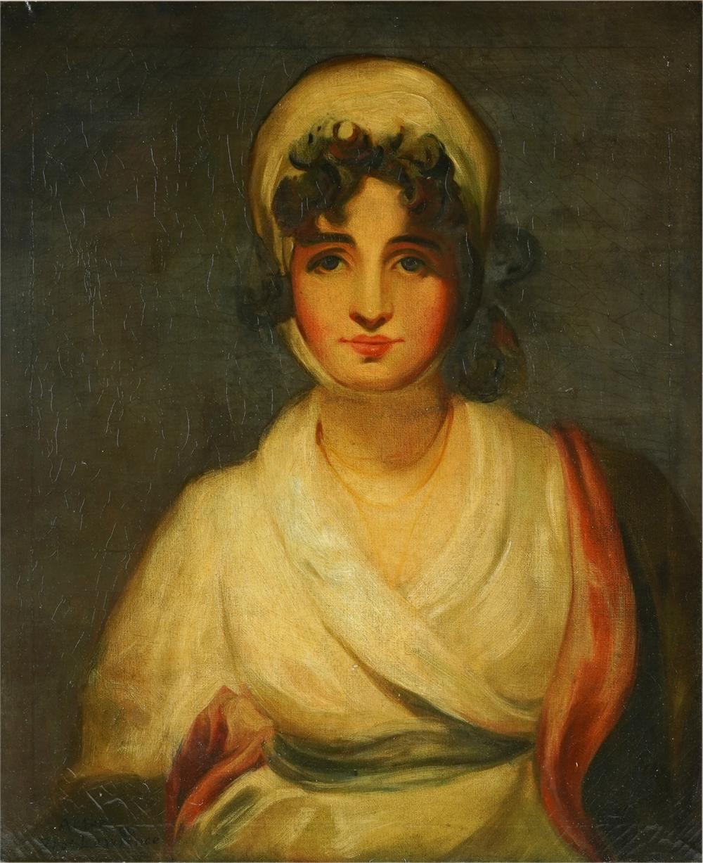 Appraisal: AFTER THOMAS LAWRENCE PORTRAIT OF A LADYoil on canvas unsigned