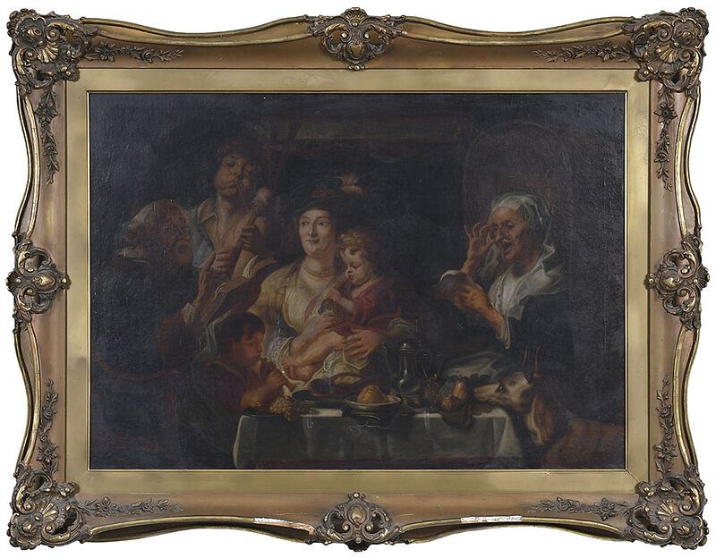 Appraisal: After Jacob Jordaens Flemish - Soo d'ouden songen soo pepen