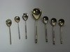 Appraisal: SPOONS - Collection of seven Russian silver gilt spoons one