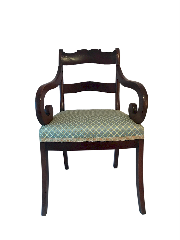 Appraisal: Miniature Regency Armchair Miniature Regency Armchair Miniature Regency armchair with