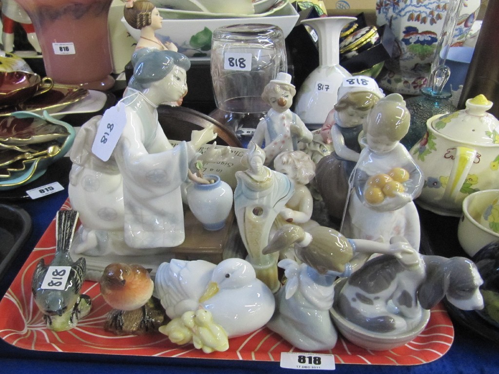 Appraisal: Four Lladro figures two Beswick birds etc