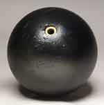 Appraisal: RARE CIVIL WAR NAVAL CANNONBALL This projectile was made to