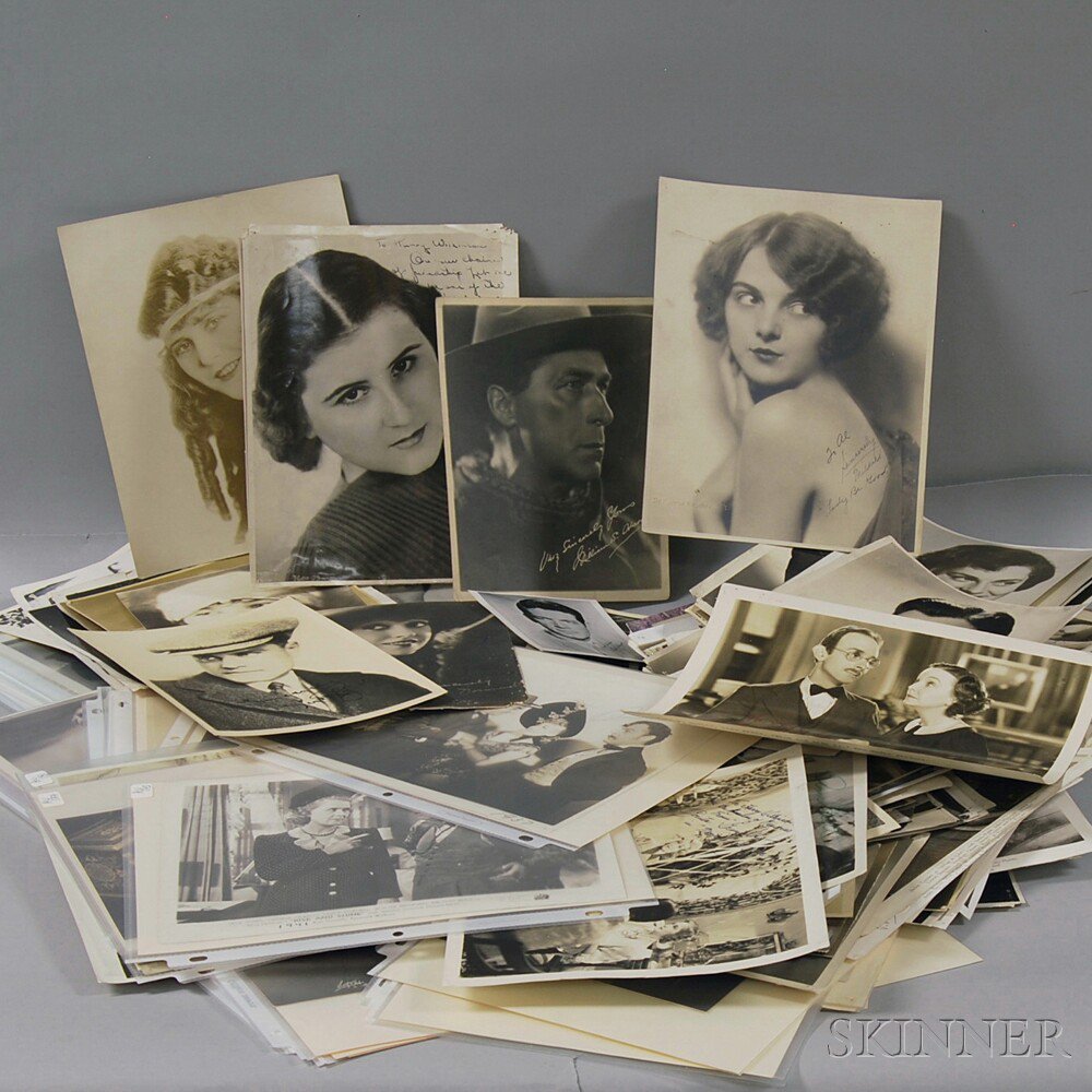 Appraisal: Group of Autographed Movie Star Photos early th century to