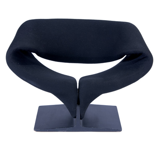 Appraisal: PIERRE PAULIN ARTIFORT Ribbon chair in black wool on black