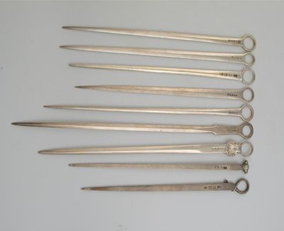 Appraisal: A George II meat skewer with a whip end terminal