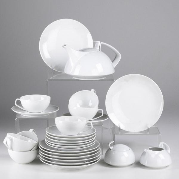 Appraisal: WALTER GROPIUS FOR ROSENTHAL Luncheon set includes teapot with infuser