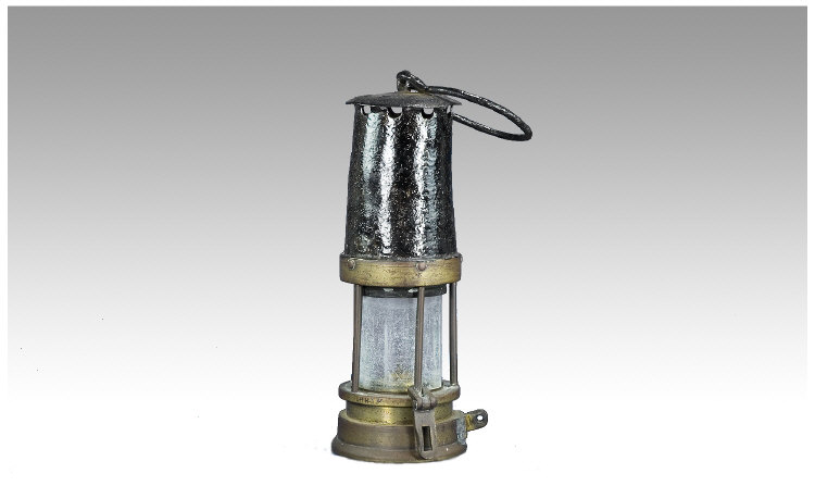 Appraisal: Miners Lamp Screw Of Base Marked Davis Marstry SM