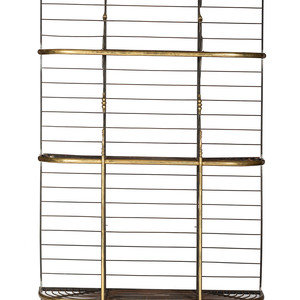 Appraisal: A Damerval Freres Cast Iron and Brass Baker's Rack th