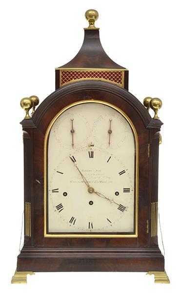 Appraisal: A FINE QUALITY REGENCY MAHOGANY CASED MUSICAL BRACKET CLOCK SIGNED