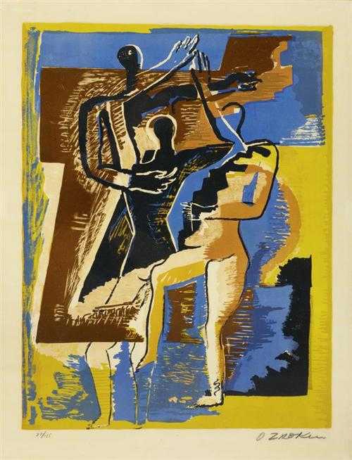 Appraisal: ZADKINE OSSIP Smolensk - Paris La Dance Lithograph Signed lower