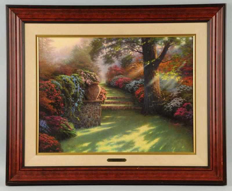 Appraisal: Canvas Pathway To Paradise Painting Description By Thomas Kinkade Limited