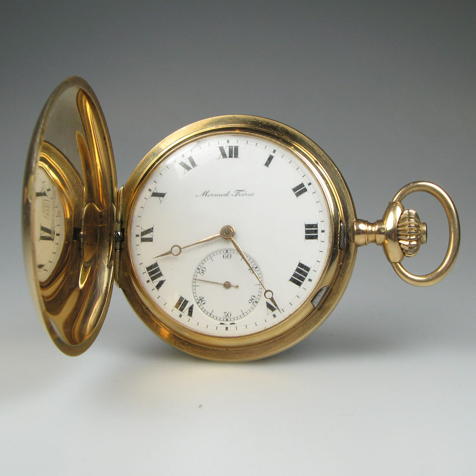 Appraisal: Mermod Freres Pocket Watch jewel movement mm in a k