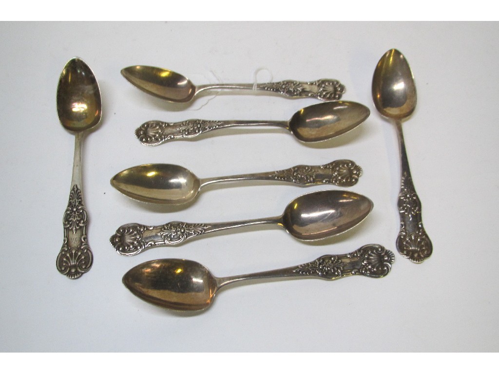 Appraisal: A part set of seven Victorian silver teaspoons Glasgow