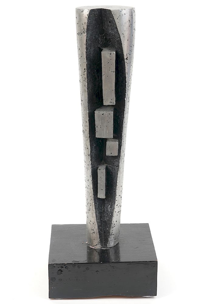 Appraisal: Ivan Sarossy Brutalist Aluminum Statue Ivan Sarossy aluminum brutalist statue