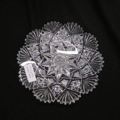 Appraisal: Cut Glass Plate brilliant period ten point star center