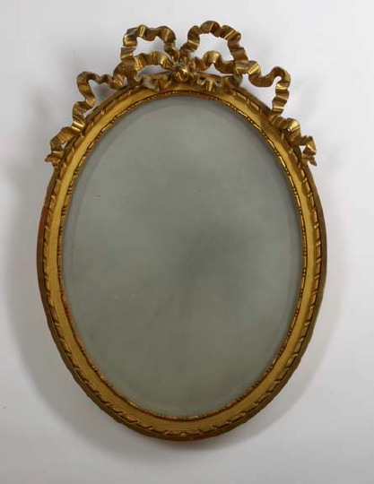 Appraisal: Louis XV-Style Giltwood Looking Glass mid- th century the beveled