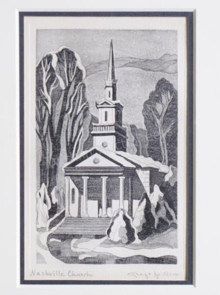 Appraisal: George Jo Mess IN - x Etching SLR Nashville Church