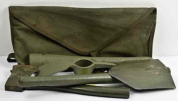 Appraisal: US WWII Army Canvas Roll For Vehicles Canvas bag contains