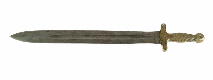 Appraisal: CONFEDERATE FOOT ARTILLERY SWORD Usual configuration with - hour glass