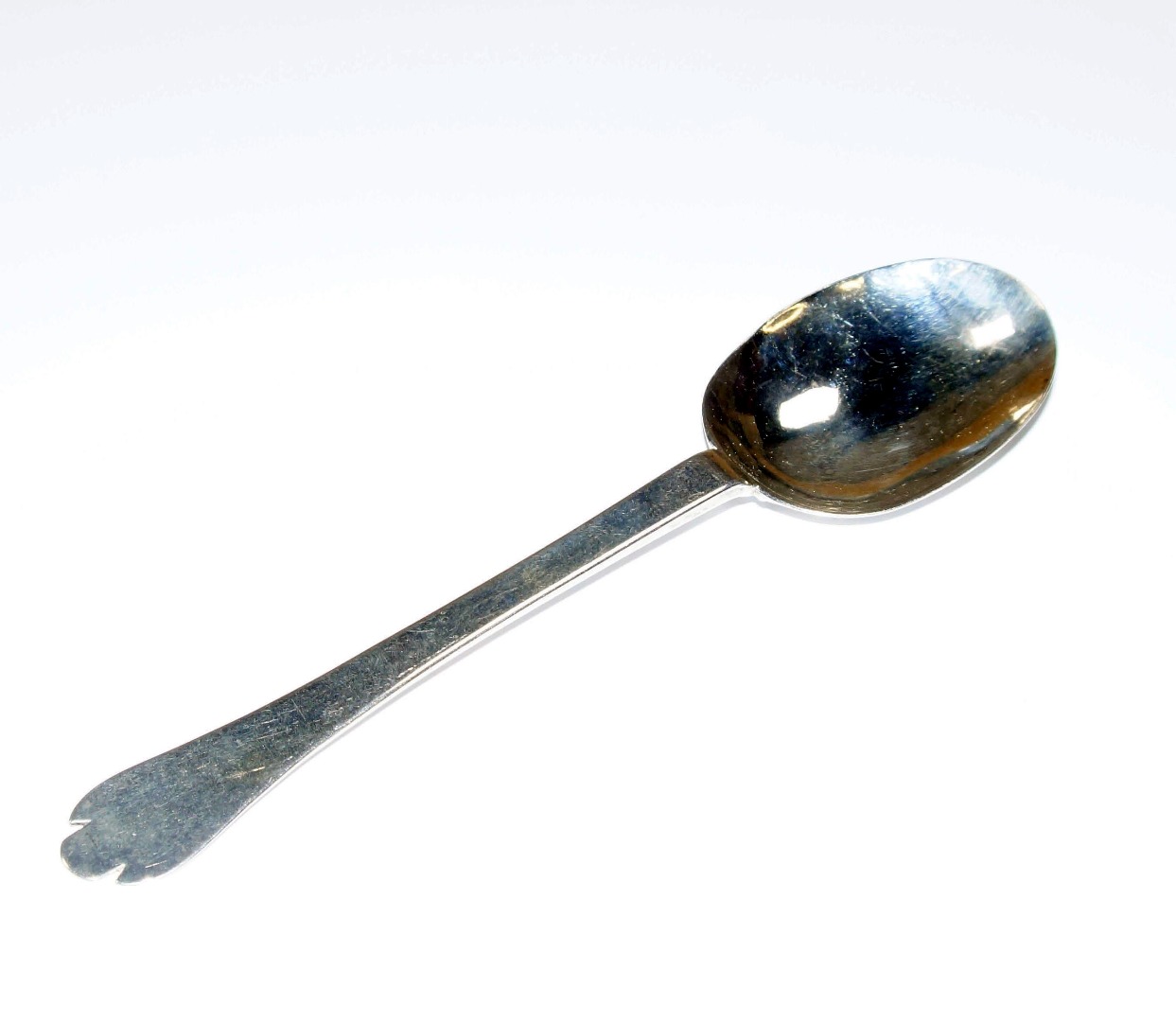 Appraisal: A William Mary silver trefid spoon later monogrammed and dated