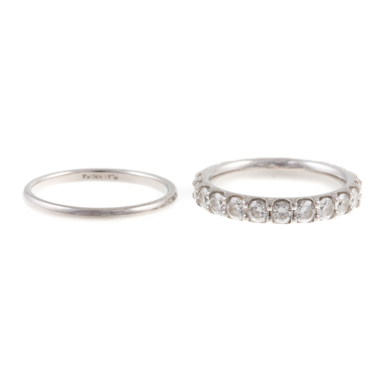 Appraisal: A CTW PLATINUM DIAMOND ETERNITY BAND MORE Platinum eternity band