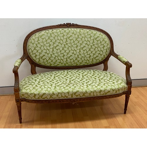 Appraisal: French Louis XVI style two seater settee approx cm W