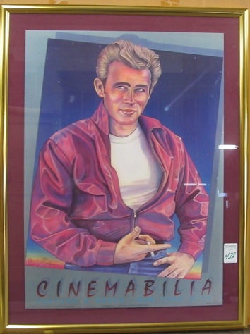 Appraisal: COLOR LITHOGRAPH CINEMABILIA depicting James Dean in by in illustrated