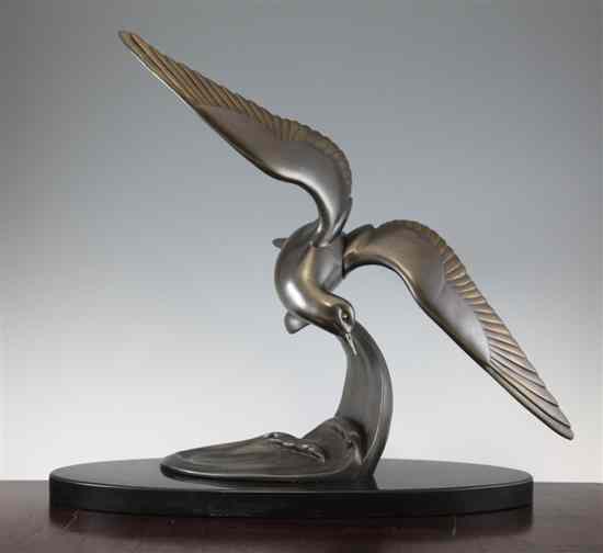 Appraisal: Irene Rochard an Art Deco spelter model of a seagull