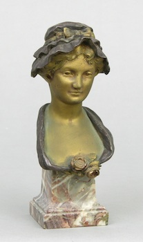 Appraisal: After Gustavo Obiols Delgado Spanish Portrait bust of a woman