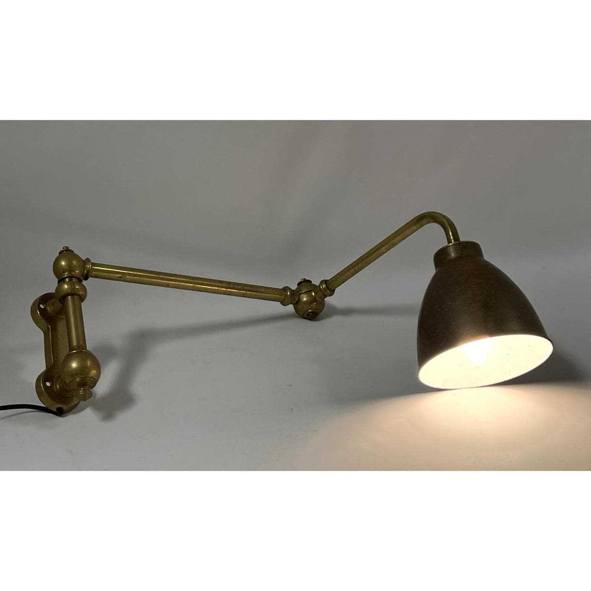 Appraisal: Brass Lamp Wall Mount Extension Arm Dimensions H inches W