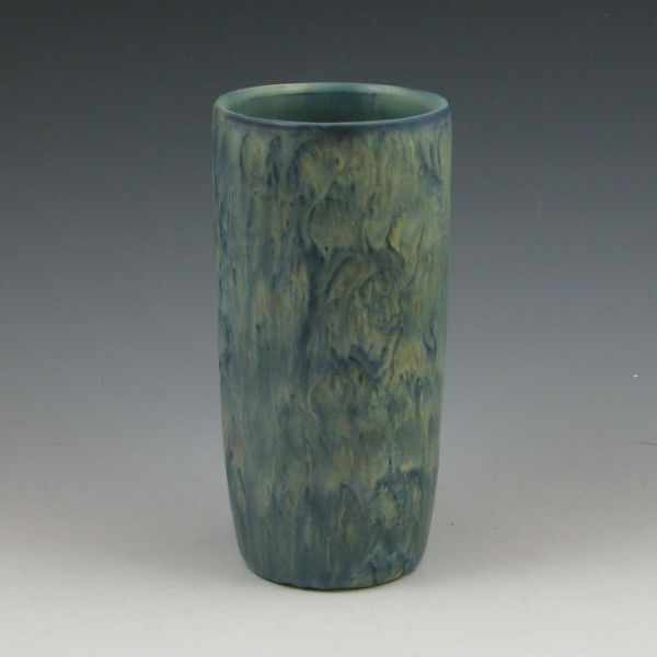 Appraisal: Peters Reed Landsun cylinder vase with atypical swirled glaze treatment