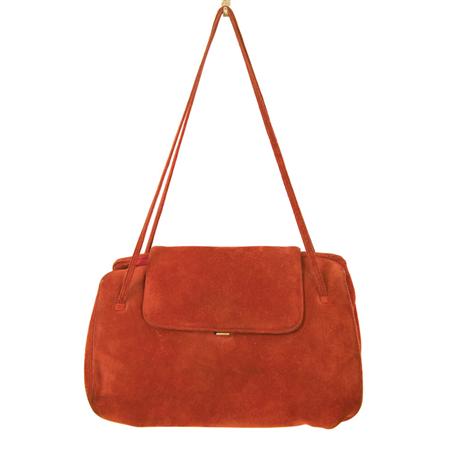 Appraisal: Judith Leiber Brick Red Suede Handbag Estimate nbsp nbsp nbsp