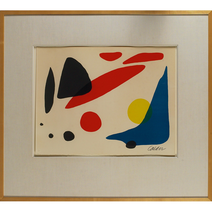 Appraisal: Alexander Calder American - Abstract c color lithograph x signed