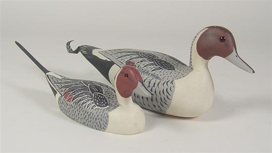 Appraisal: Pair of Duck Decoys by William Keim Pair of pin