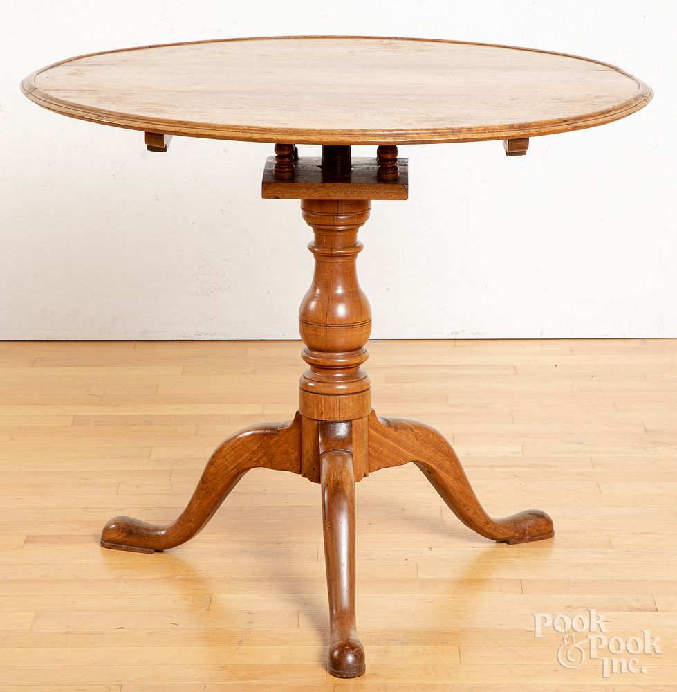 Appraisal: Pennsylvania Queen Anne walnut tea table ca Pennsylvania Queen Anne