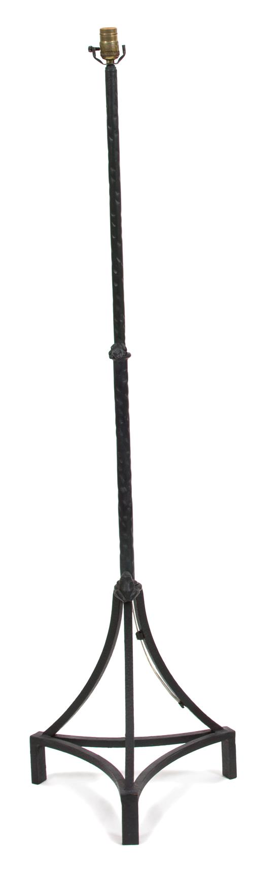 Appraisal: Sale Lot A Patinated Bronze Floor Lamp th century having