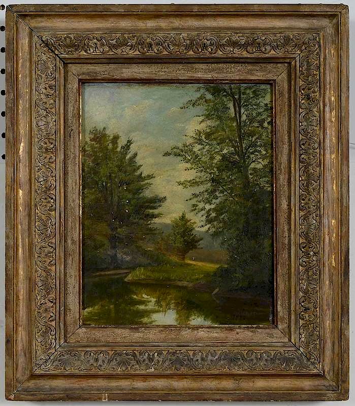 Appraisal: German School H Wahl th c Dusseldorf Landscape signed lower