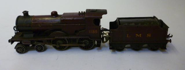 Appraisal: Hornby compound locomotive converted to three rail electric operation tender