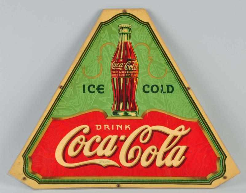 Appraisal: Coca-Cola Triangle Decal Description Presented between plexi-glass panels A good