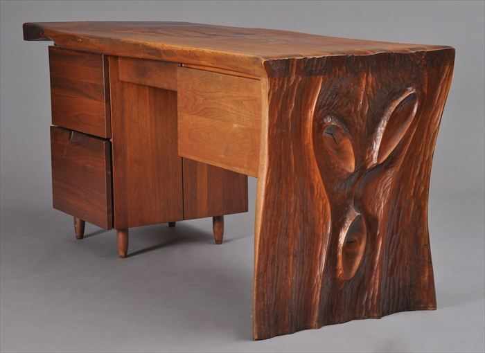 Appraisal: PAUL EVANS - AND PHILLIP LLOYD POWELL - WALNUT DESK