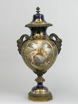 Appraisal: A Sevres Porcelain Urn with Dore Bronze Mounts A Sevres